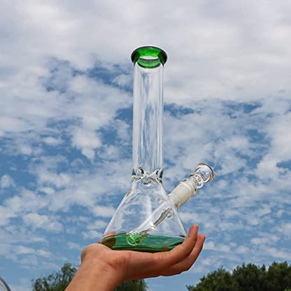 Green Bong Glass Water Pipe 11IN