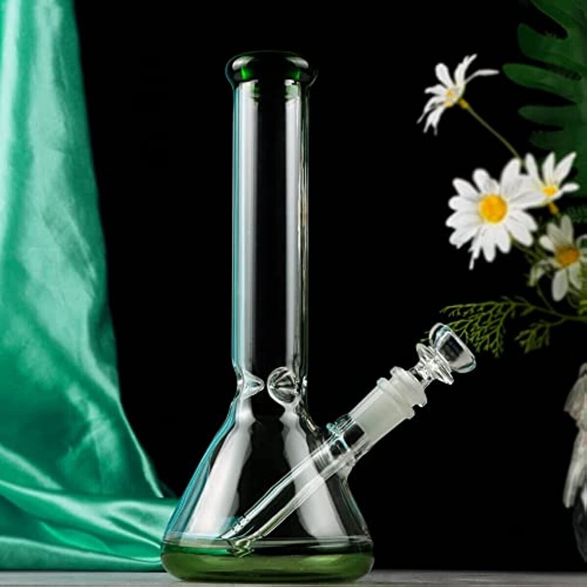 Green Bong Glass Water Pipe 11IN