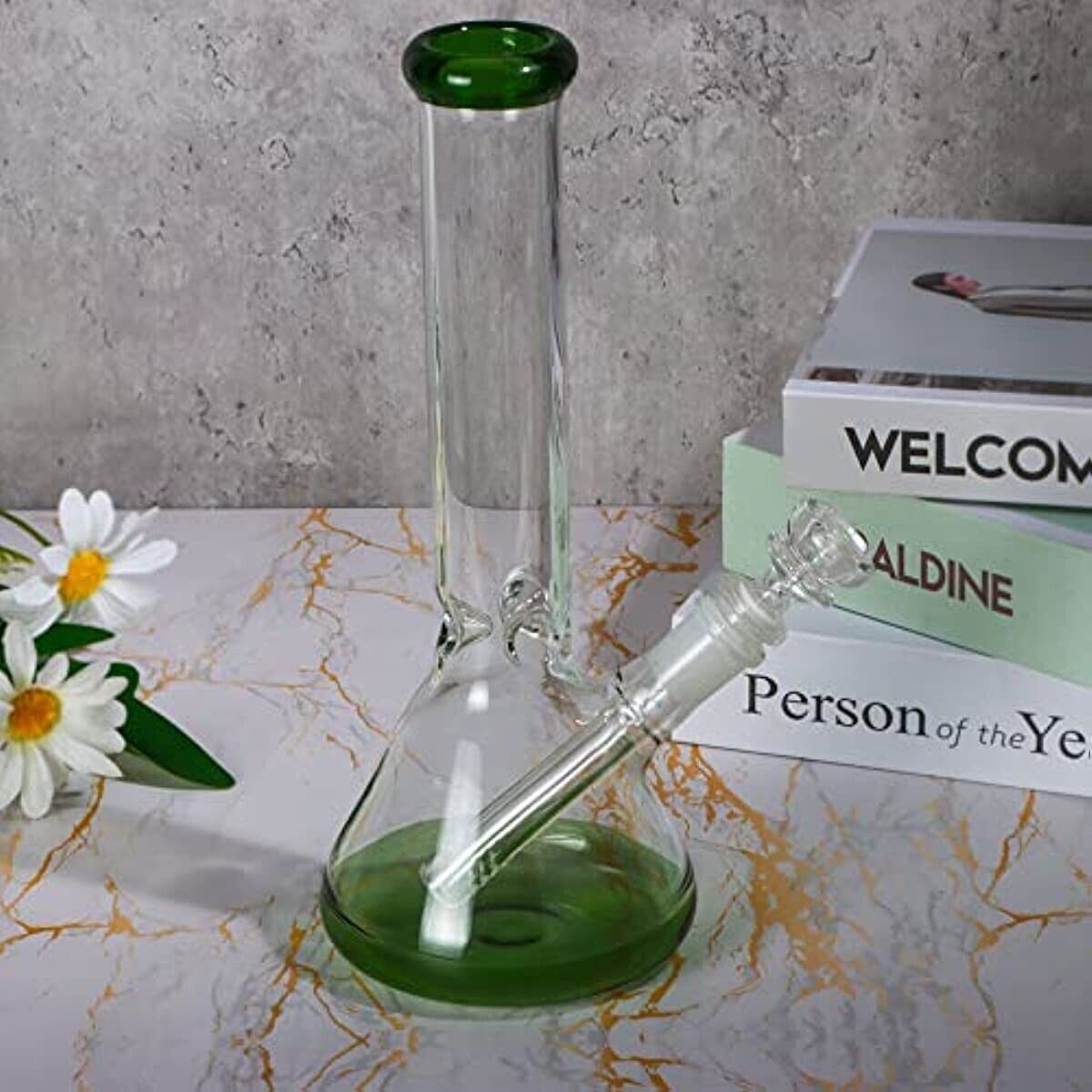 Green Bong Glass Water Pipe 11IN